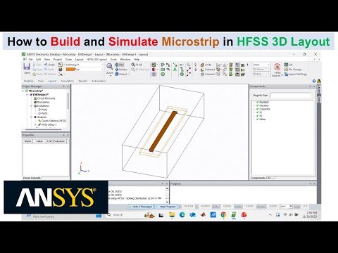 Build and Simulate Microstrip in Ansys HFSS 3D Layout