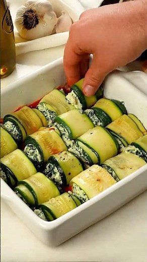 Zucchini Lasagna Rolls with Smoked Mozzarella Recipe!