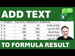 Add Text to Formula Result, Including Different Text for Positive, Negative and Zero Results