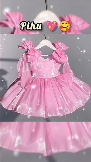 🤩Cute & Trending Birthday Frocks with her names🎂✨/Best Baby Girl Frock Designs🔥#shorts #kidsfashion