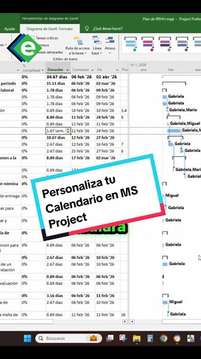 Ajusta las Horas de Trabajo en MS Project