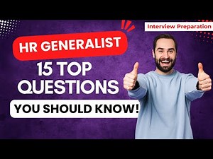HR GENERALIST Interview Questions and Answers | Top 15 Questions and Answers #hr #interview