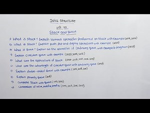 Most Important Data Structure Questions | [2022,2019,2018,2017,2016,2015,2014] unit : 3