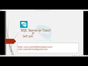 SQL server in Tamil Part 25 - self Join