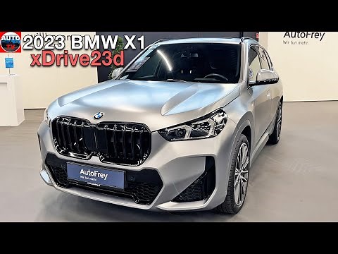 All NEW 2023 BMW X1 xDrive23d in Frozen Pure Grey Metallic - FIRST LOOK interior, exterior