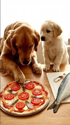 "Mama Dog & Puppy Make Homemade Pizza Together! 🍕❤️" | Mama Dog