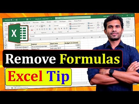 Remove Formula but Keep the Data in Excel
