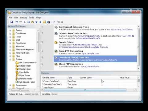 Automate and Schedule FTP tasks with WinAutomation