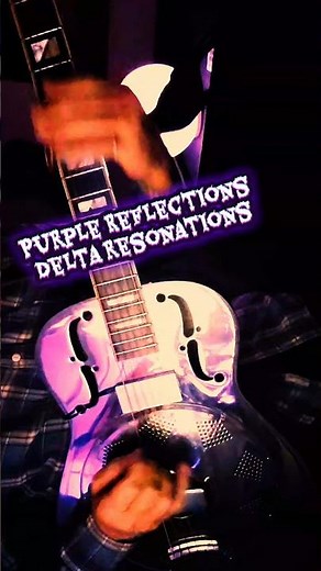 Purple Resonations🎸💜🐦‍⬛🛣🌙#deltablues#resonatorguitar #purpleaesthetic#redvestcheckeredshirt