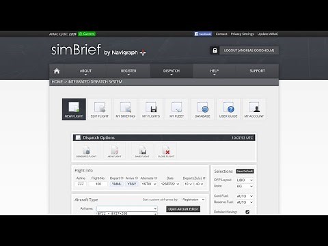 SimBrief Flight Plan Import