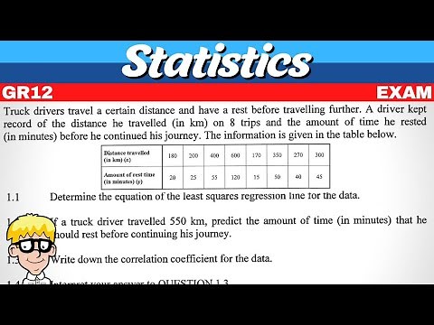 Statistics Grade 12 Exam Questions