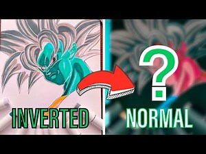 The INVERTED COLOR Challenge - Drawing Goku Mastered Ultra Instinct | WyRich