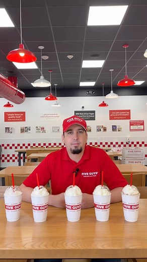 14K views · 66 reactions | What’s your favorite milkshake mix-in? #milkshake #tastetest #yummy | Five Guys | Facebook
