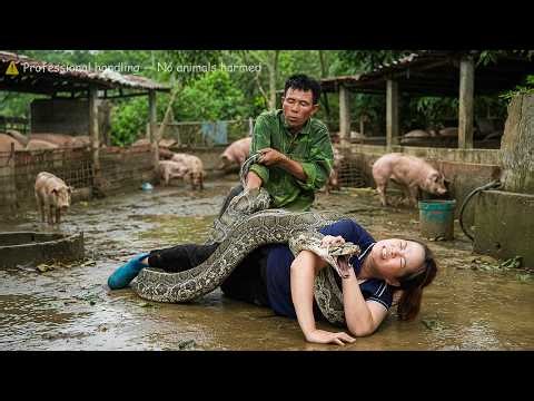72-Hour Shock 🐍 Giant Python Strikes in Pigsty – Desperate Father Saves Daughter!