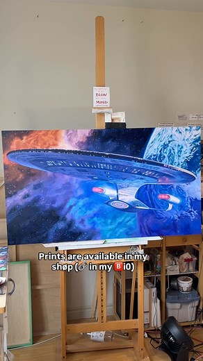 PART 6! Final reveal of my Enterprise D (affectionately known as the Syraprise) from Star Trek: Picard Season 3!! It’s been so wonderful taking this trip down memory lane and connecting with so many new folks who have discovered my work the last few weeks!! I can’t tell you what it means to me to hear your excitement about this project, and your interest in my paintings! There are definitely more ship paintings to come, and this is not the last you’ll see of the D!! You can find prints of this p