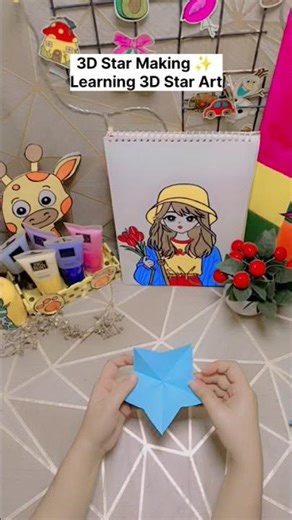 3D Star Making ✨ | Learning 3D Star Art#3DStar#3DStarArt#StarMaking#3D#Handmade#viral#diy#mathgames