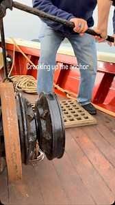 Cranking up that anchor 💪⚓️ Sometimes you just need a good beat to get her up off the bottom! #schoonerriggin #anchor #anchoring #maine #sailboat | Schooner J&E Riggin