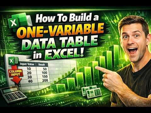 How To Build a One-Variable Data Table in Excel Using a Column Input