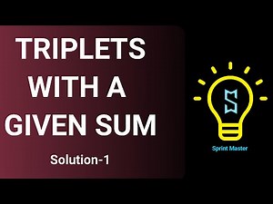 Find all triplets in an array with a given sum | Brute Force Technique