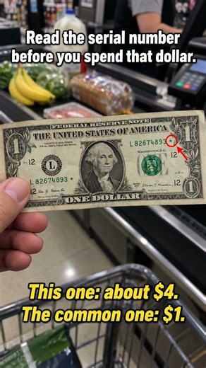 Two dollar bills. One serial number ends in a star. Worth $4.