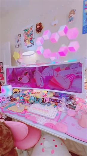 Khloei on Instagram: "Come with me to turn my oled monitor into a picture frame #oled #pcsetup Dear algorithm please connect me with people who like… 🩷 Gaming room ☆ anime ☆ stickers ☆ books/ kindles ☆ kawaii trinkets ☆ anime figures ☆ cosplay ☆ littlest pets shops ☆ pink ☆ gaming ☆ PS5 ☆ PC ☆ XBOX ☆ Nintendo switch ☆ crafts ☆ legos ☆ plushies ☆ clay figures ☆ Pokémon ☆ cute tech ☆ maximalism ☆ colorful home ☆ dopamine decor ☆ kawaii things ☆ art doll ☆ art dolls #kawaigaming #pcsetup #desksetu