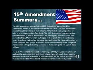 15th Amendment Summary