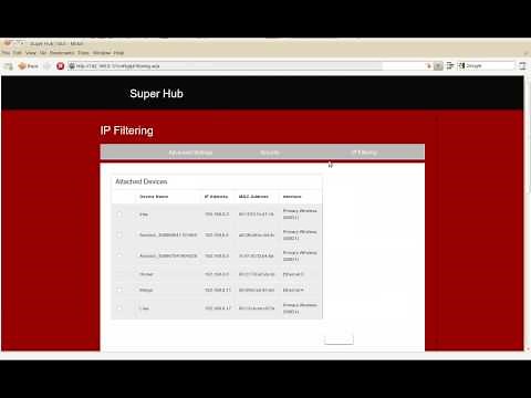 UK Virgin Media super hub - how to block devices