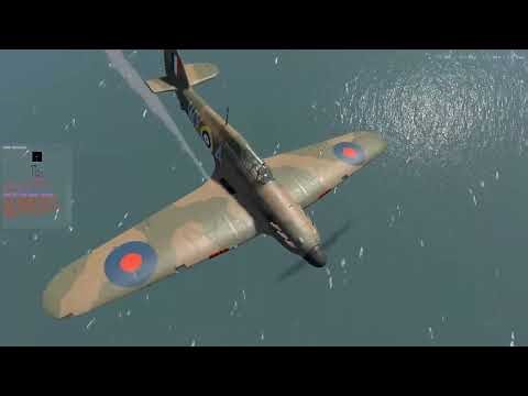 Quick mission head to head combat Hawker Hurricane vs Bf110-C7