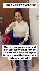 Looking to tone your face and boost circulation?😄 Try this quick Cheek Puff exercise #faceexercise