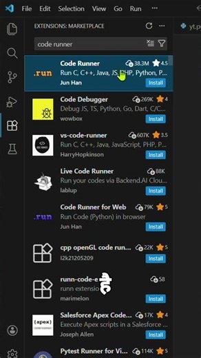 enable running command in vs code 🤯🚀