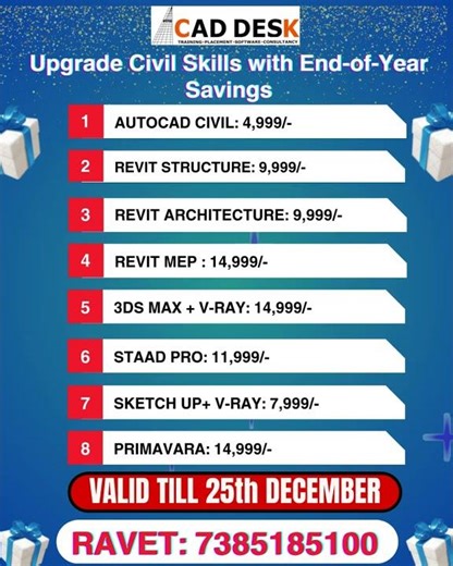 🚀 End the year with new skills. year-end offers on top engineering software courses at CAD DESK.
