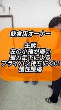 【慢性腰痛、握力低下】 #50代 #整体 #あるある