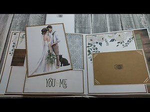 Rustic Elegant Wedding Album | Interactive, POP-UP | 8x8 inches | with TUTORIAL | Wedding 2022