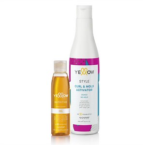 12K views · 110 reactions | Unity is strength! Try our simple anti-frizz recipe - Style Curl & Mold Activator makes your curls soft and bodied, while the Nutritive Oil keeps them shining. | Yellow Professional | Facebook