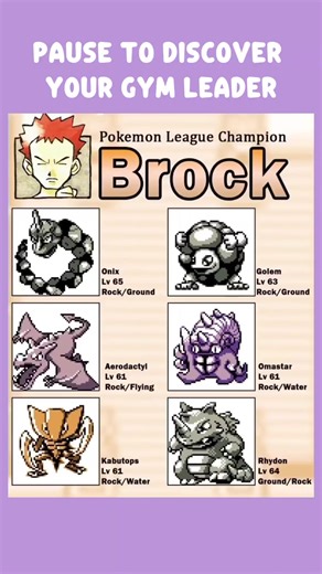 Pause to discover your gym leader #anime #CapCut #pokemon #game #pause