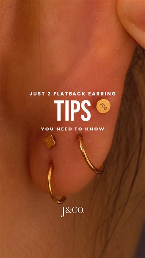J&Co Jewellery | POV: You thought flatback earrings were hard to put on… until this ✨ These 2 flatback earring tips change everything ✔️ Piercing insertion... | Instagram