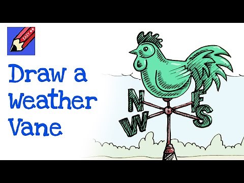 How to draw a Weathercock / Weathervane Real Easy