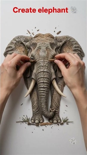 create real elephant on wooden 😮😦🐘. #fyp #fypシ゚viral #shorta
