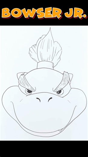 Draw Bowser Jr. This Easily! 🐢 🖌️