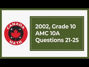 2002, Grade 10, AMC 10A | Questions 21-25