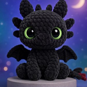 Toothless Crochet Pattern, Night Fury Crochet PDF, Dragon Toothless Amigurumi Crochet, Black Dragon Crochet Pattern, Night Fury Crochet PDF - Etsy