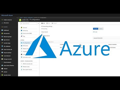 Assign a Static IP Address to a Microsoft Azure Virtual Machine