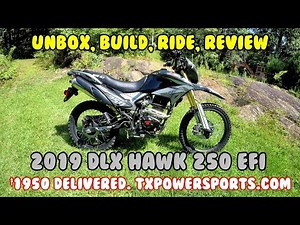 [E1] 2019 Fuel Injected RPS Hawk DLX 250 ($1950) unboxing assembly Review txpowersports.com (4k UHD)