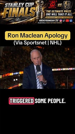 Ron Maclean apologizes on Sportsnet during #StanleyCup final #NHL #Hockey #fyp