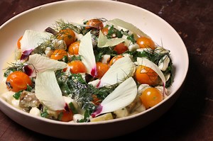 Easy Ricotta Gnocchi with Eggplant and Swiss Chard Recipe