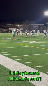 Hail Mary!!! Delbarton’s Phil Folmar catches the 38 yard Hail Mary to force overtime 👀. The Green Wave go on to a 52-51 win over DePaul Catholic in one of the wildest games of the year. | Jersey Sports Zone