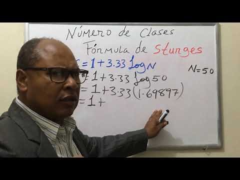 Number of classes per STURGES formula. (Video #110)