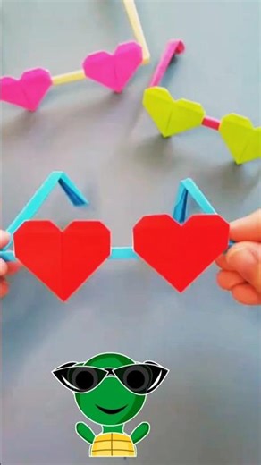 How To Make Paper Sunglasses Without Glue ||#ColorsPaper #Tonniartandcraft #Origamisunglasses#art