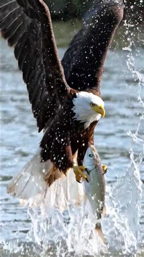 EGLE flying taking fish 🐟 #shortvideo #wildlife #viralvideo #youtube#viralvideo