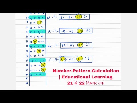 Number Pattern Calculation | Educational Learning